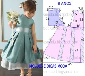 MOLDE DE VESTIDO CRIANÇA