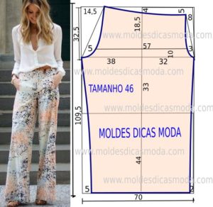 MOLDE DE CALÇA PANTALONA