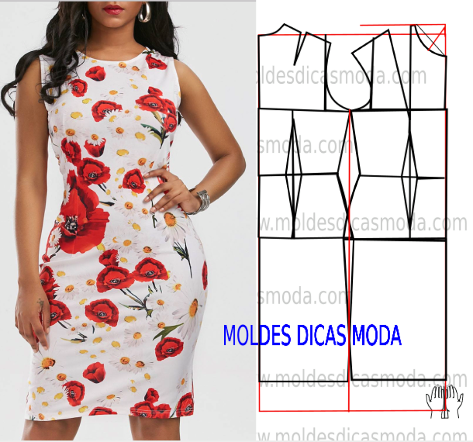 MOLDE VESTIDO DE CERIMONIA -236, Moldes Dicas Moda