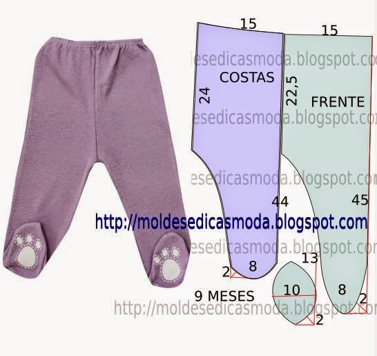 Molde 27 CALÇA E BLUSA LAÇO PARA BEBÊ - Costurando Pano