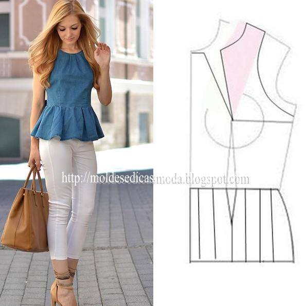 Blusa peplum hot sale jeans