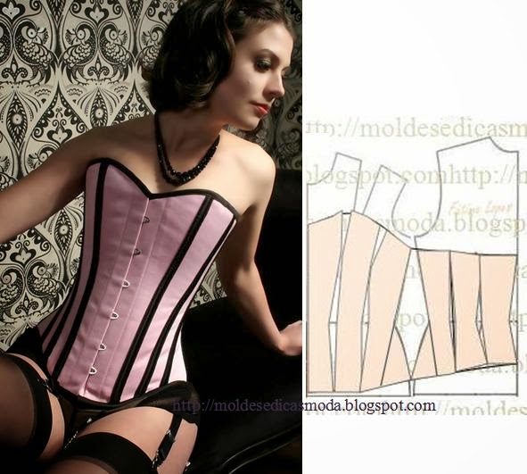 Corset underbust em tela de algodão