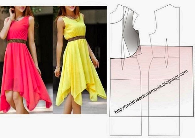 Vestido com Pontas Xadrez Amarelo