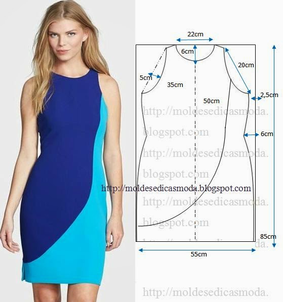 Vestidos com store dois tecidos diferentes