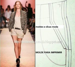 molde calção safari feminino