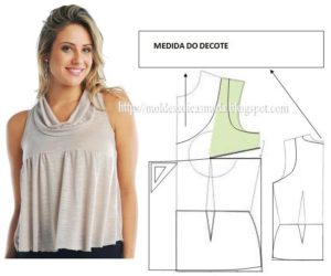 blusa larga feminina