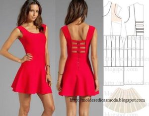 vestido casual curto vermelho