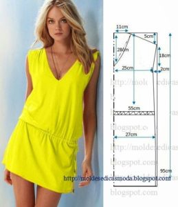 vestido casual curto amarelo