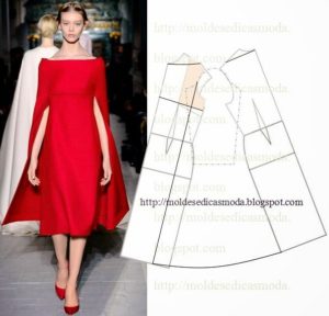 vestido vermelho com design