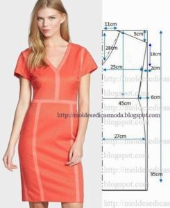 vestido casual laranja