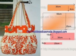 bolsa saco em tecido estampado