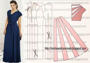 vestido longo drapeado