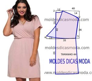 vestido com decote em V