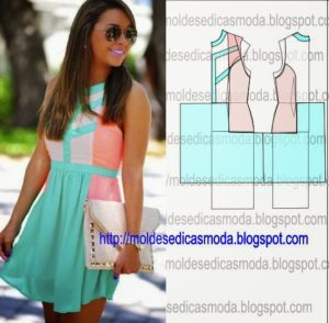 vestido com cores diferentes