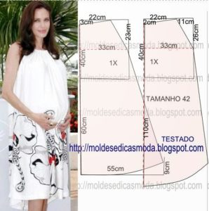 molde de vestido para gestante