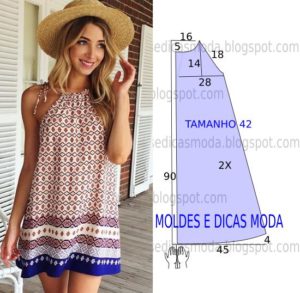 molde de vestido simples