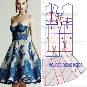 vestido saia godé bordado