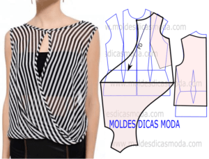 molde de blusa de riscas