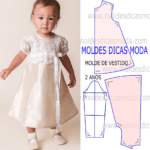 molde de vestido de criança 2 anos