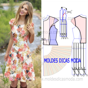 molde vestido cinta descida