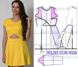 vestido amarelo frente cruzada