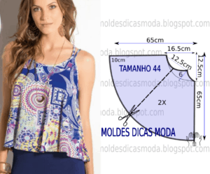 blusa godé estampada