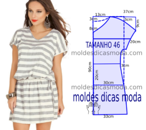 vestido riscas casual