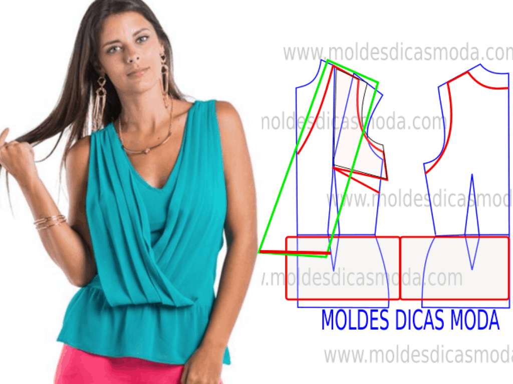 Modelo de best sale blusa decote v