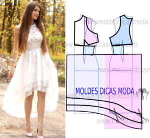 vestido branco assimetrico