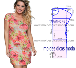 vestido casual florido simples