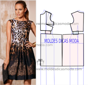 molde de vestido leopardo