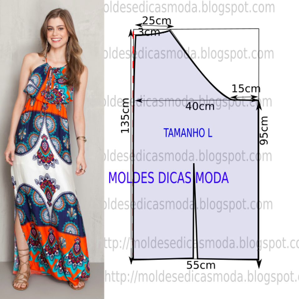 MOLDE VESTIDO DE CERIMONIA -236, Moldes Dicas Moda