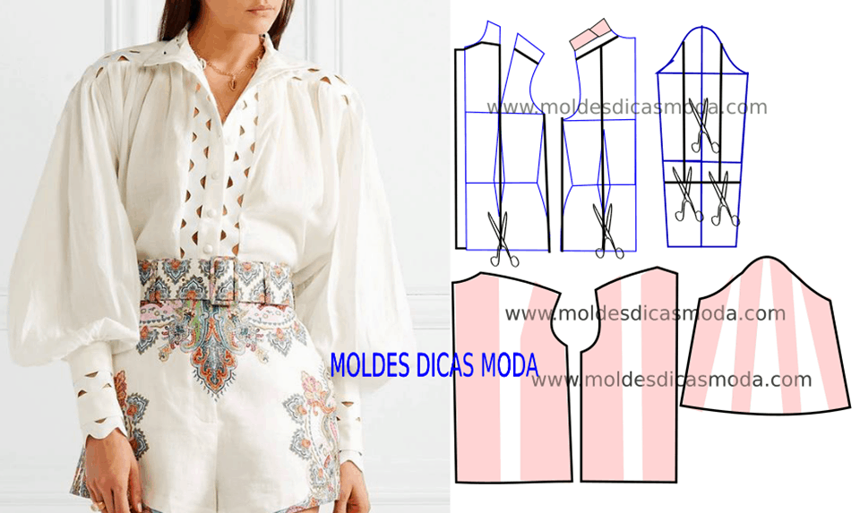 Molde de blusa feminina